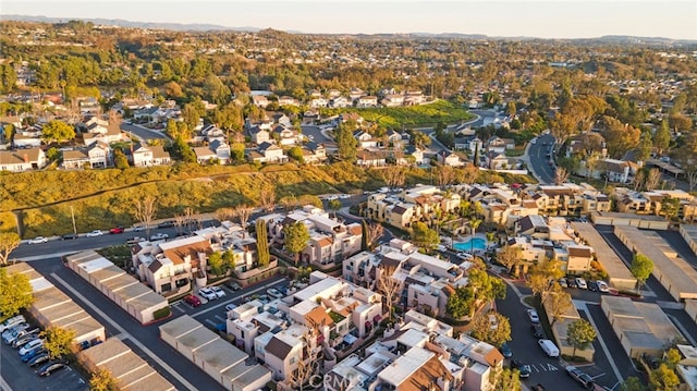 bird's eye view with a residential view