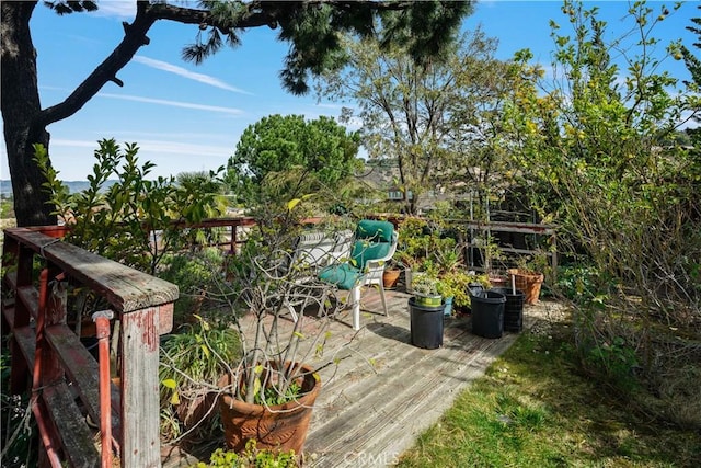 view of wooden terrace