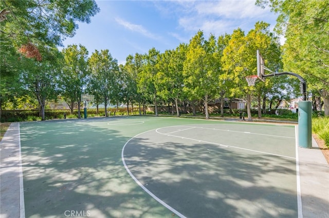 view of sport court featuring community basketball court