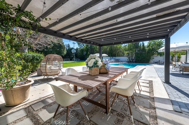 6164 Fenwood Ave, Woodland Hills, CA 91367 - fenced backyard with outdoor dining space and a patio area