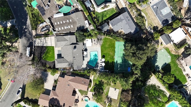 6164 Fenwood Ave, Woodland Hills, CA 91367 - aerial view of property and surrounding area with a pool area and nearby suburban area