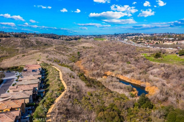 aerial view with a residential view