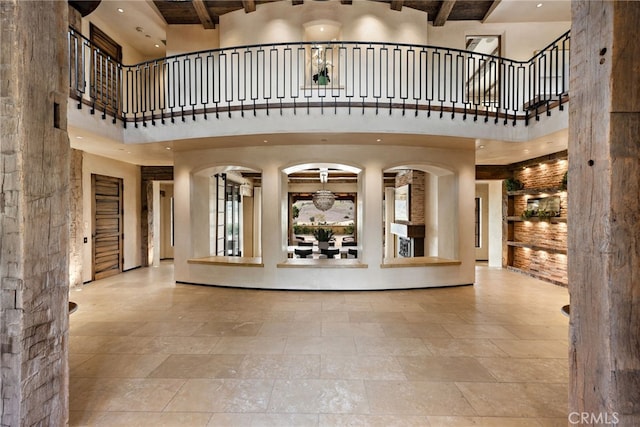 31 Blue Heron, Irvine, CA 92603 - entrance foyer featuring beamed ceiling