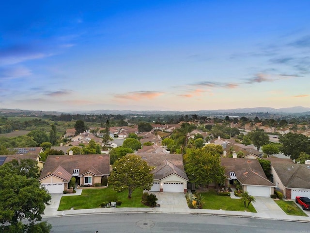 drone / aerial view featuring a residential view