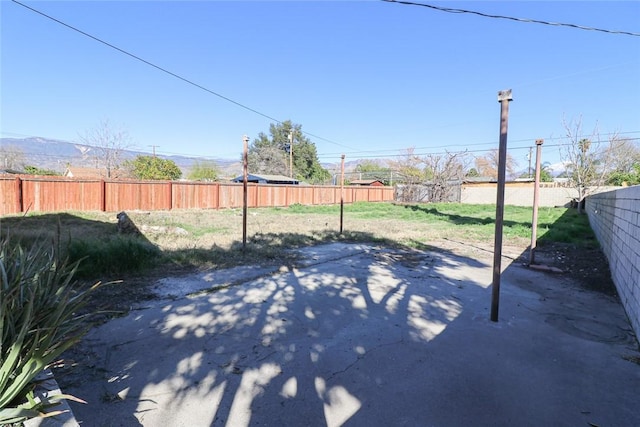 view of patio with a fenced backyard