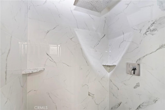 details with a marble finish shower