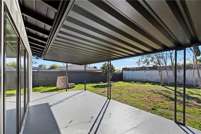 view of patio / terrace featuring a fenced backyard