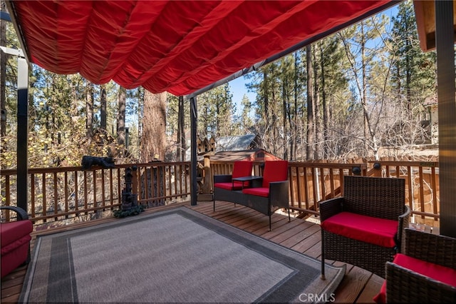 view of wooden deck