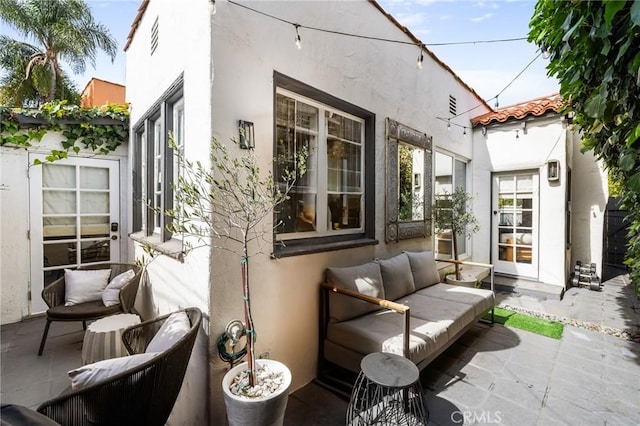 view of patio featuring outdoor lounge area