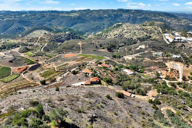 29345 Wilkes Rd, Valley Center, CA 92082 - aerial view of property and surrounding area featuring a mountainous background and rural landscape