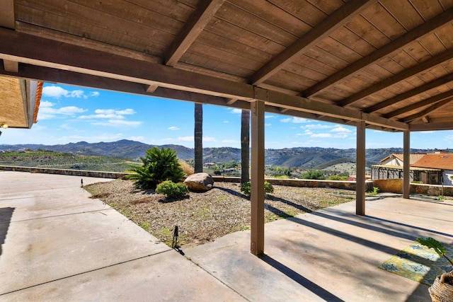 29345 Wilkes Rd, Valley Center, CA 92082 - view of patio featuring a mountain view