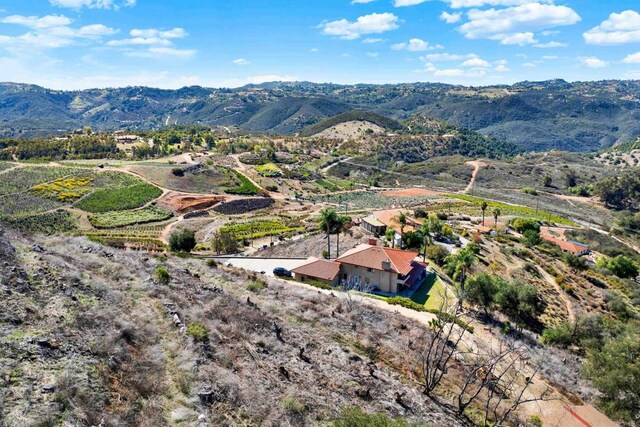 29345 Wilkes Rd, Valley Center, CA 92082 - aerial view of property and surrounding area featuring a mountain backdrop