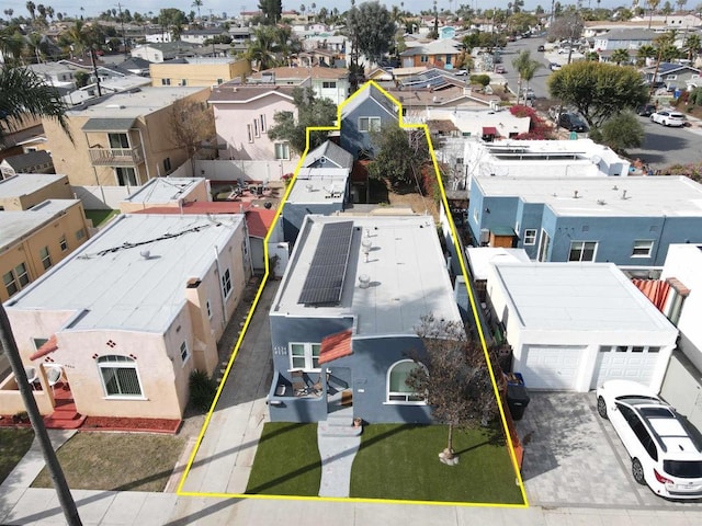 bird's eye view featuring a residential view