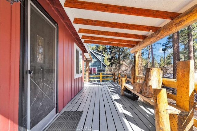 view of wooden terrace