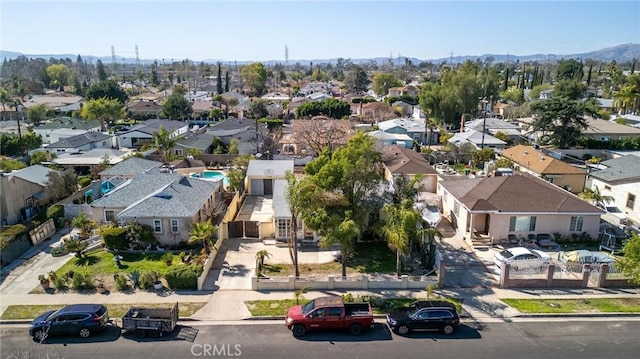 bird's eye view with a residential view