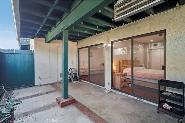 view of patio with fence