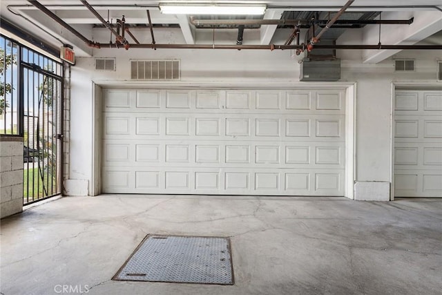 garage featuring visible vents