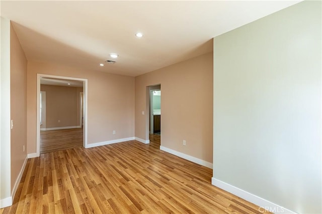 3722 Degnan Blvd, Los Angeles, CA 90018 - spare room with light wood-type flooring, recessed lighting, and baseboards
