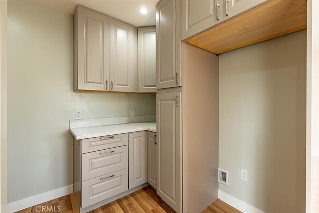 3722 Degnan Blvd, Los Angeles, CA 90018 - bar area with light wood-style floors, baseboards, and recessed lighting