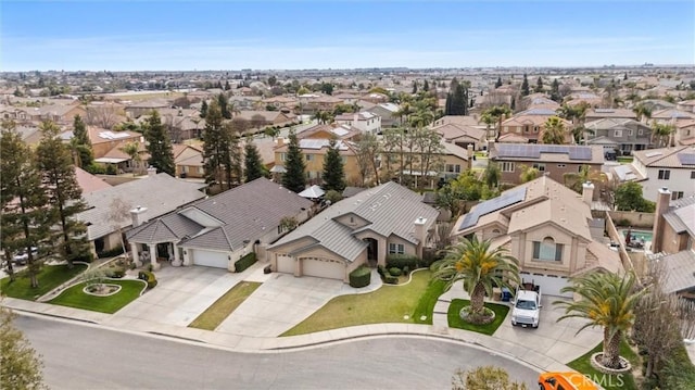 aerial view with a residential view