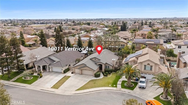 bird's eye view featuring a residential view