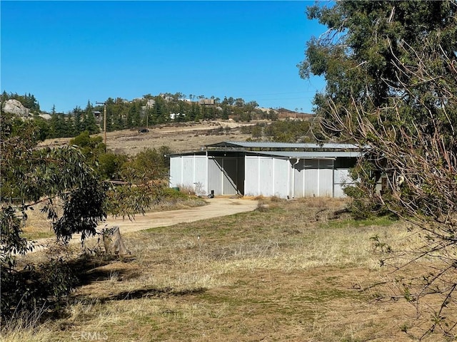 view of pole building