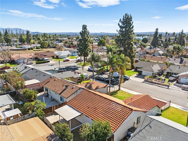 drone / aerial view with a residential view