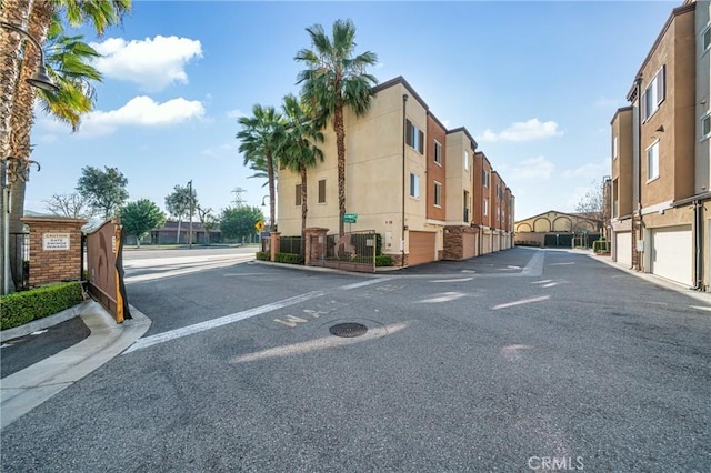 view of road with a residential view