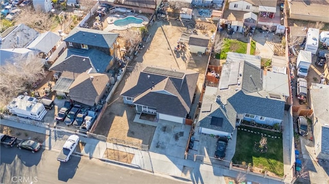 aerial view with a residential view