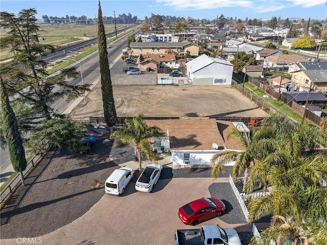 aerial view with a residential view