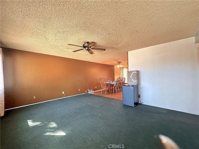 19863 Drasin Dr, Canyon Country, CA 91351 - carpeted spare room with a ceiling fan and a textured ceiling