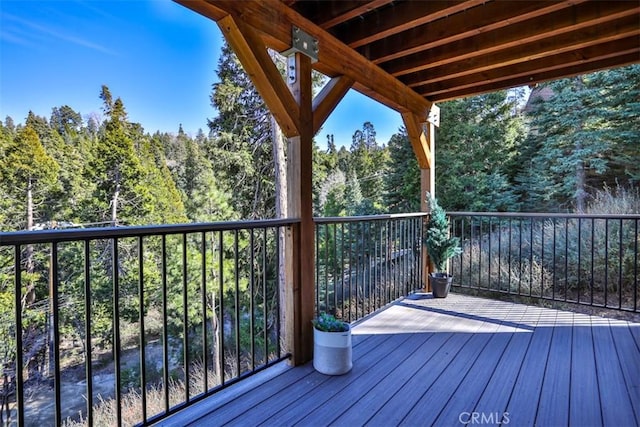 28622 Shenandoah Dr, Lake Arrowhead, CA 92352 - deck with a wooded view