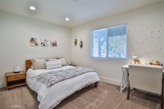 28622 Shenandoah Dr, Lake Arrowhead, CA 92352 - carpeted bedroom featuring recessed lighting and baseboards