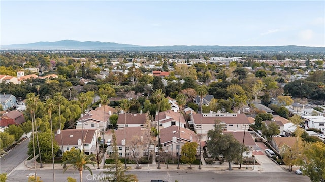 aerial view with a residential view and a mountain view