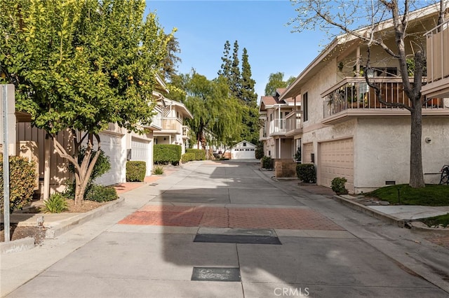 view of street featuring a residential view