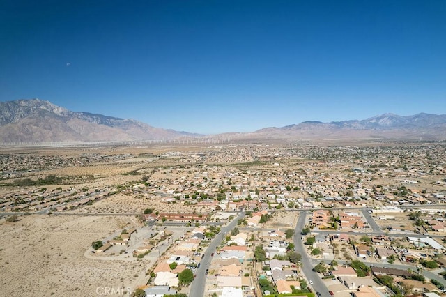 birds eye view of property featuring a residential view and a mountain view