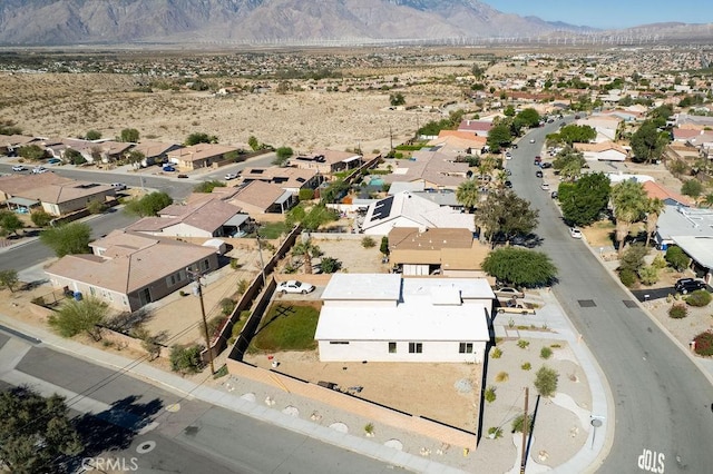 birds eye view of property featuring a residential view and a mountain view