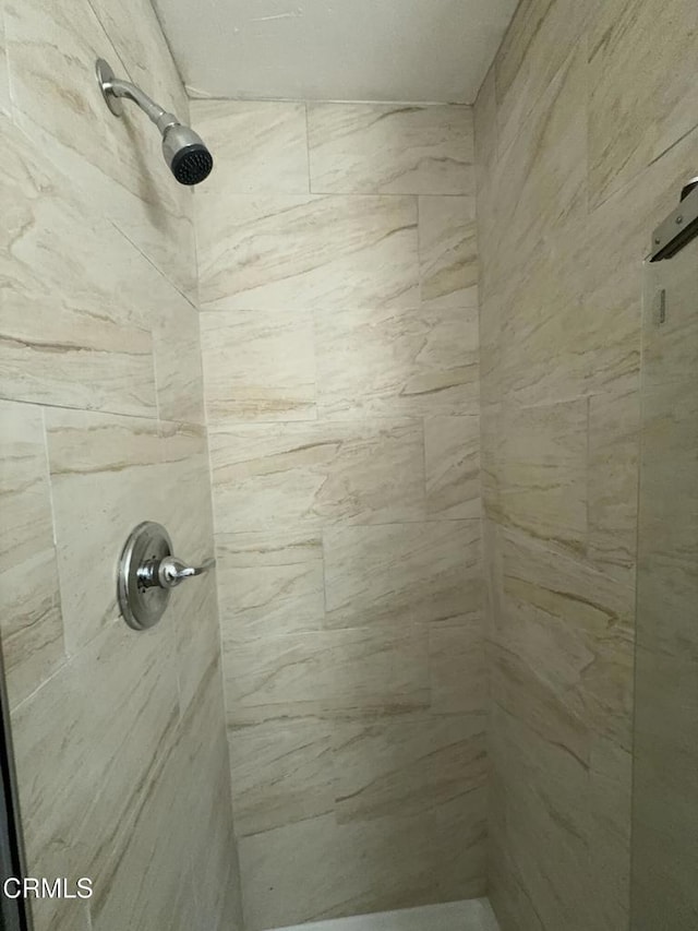 bathroom with a stall shower