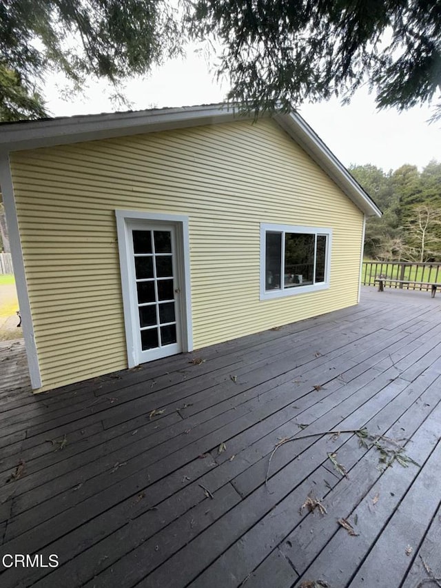 view of wooden deck