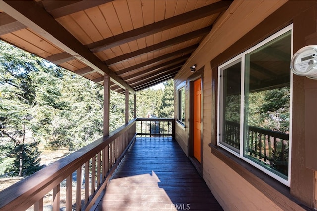 view of wooden deck