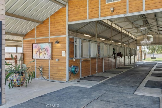 view of horse barn