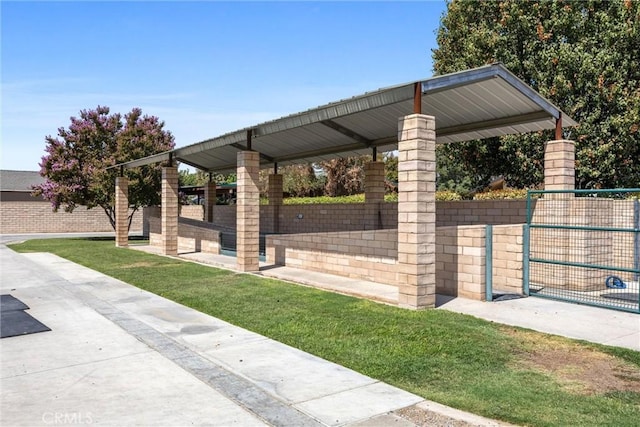 view of property's community with fence