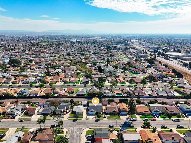 aerial view featuring a residential view