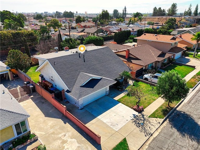 aerial view featuring a residential view