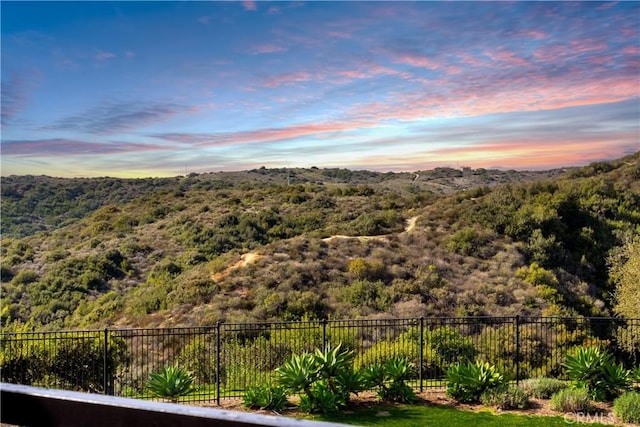 property view of mountains with a forest view