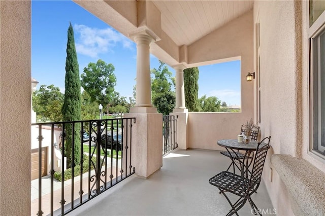 view of balcony