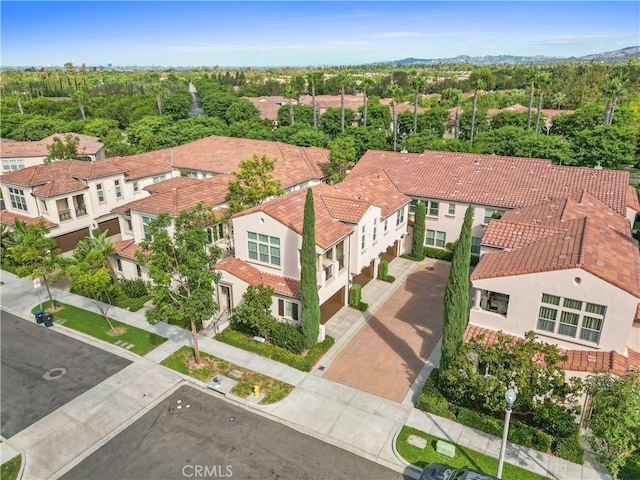 bird's eye view with a residential view