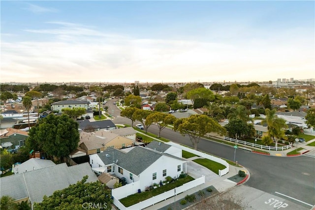 drone / aerial view with a residential view