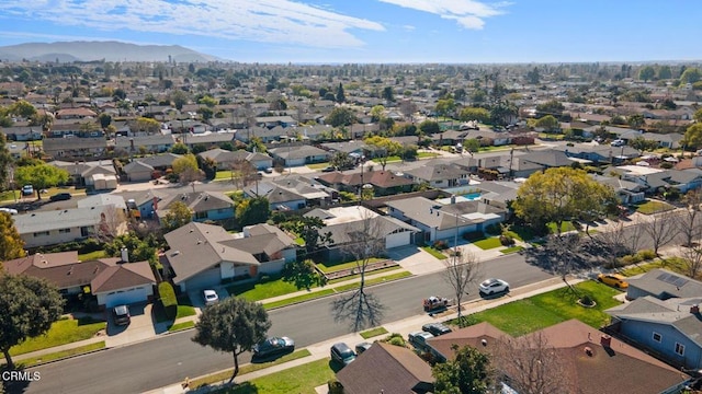 bird's eye view featuring a residential view