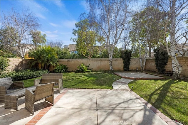 view of patio / terrace featuring a fenced backyard